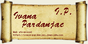 Ivana Pardanjac vizit kartica